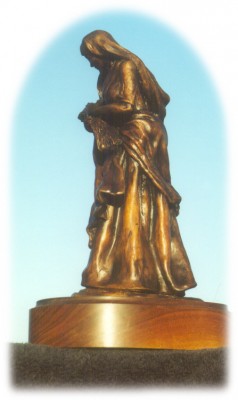 Bronze sculpture of biblical heroine Ruth.
