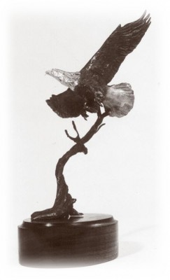 Sculpture of an Ascending Eagle