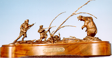 Bronze sculpture of Lewis and Clark.