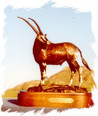 Bronze sculpture of a Gemsbok