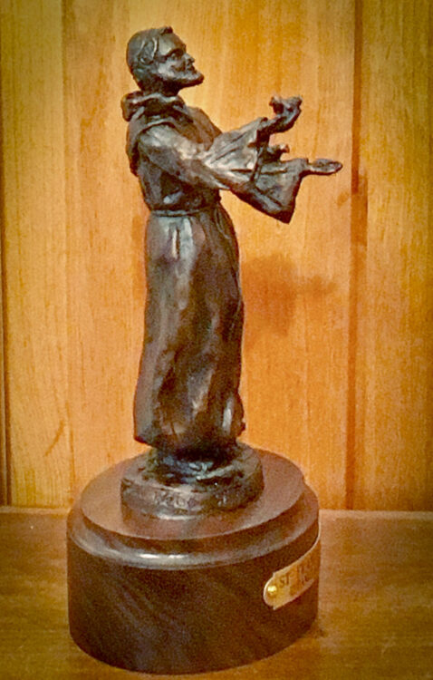 bronze sculpture of St. Francis of Assisi